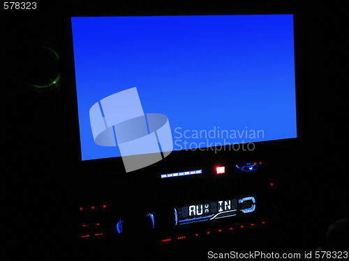 Image of In-Dash LCD Screen Close-Up