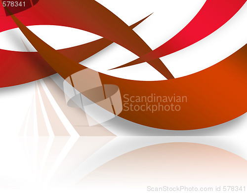 Image of Red Abstract Swoosh Layout