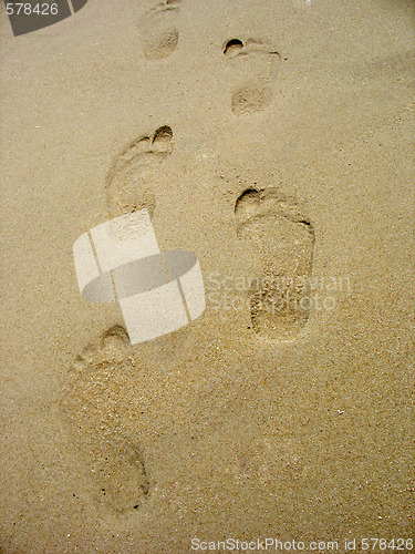 Image of footprints in sand