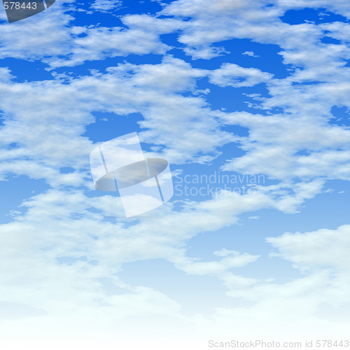 Image of clouds over blue