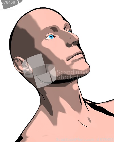 Image of bald man illustration