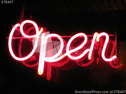 Image of neon open sign
