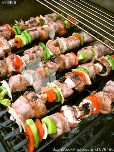 Image of Shish Kebabs on the Grill