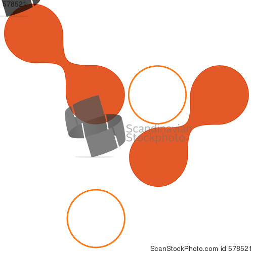 Image of Orange Organic Techno Shapes