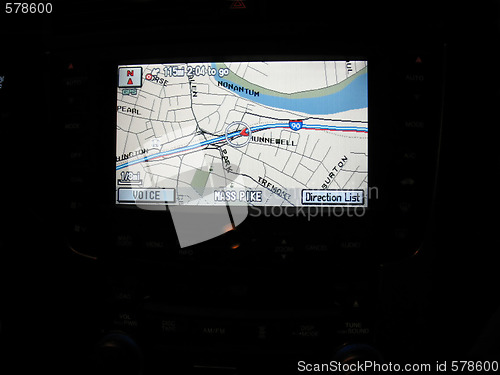 Image of gps navigationg screen