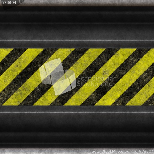 Image of hazard stripes steel