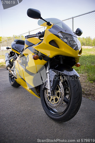 Image of Yellow Motorcycle