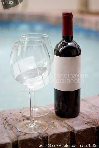 Image of Red Wine and Glasses