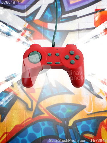 Image of game controller w clipping path 