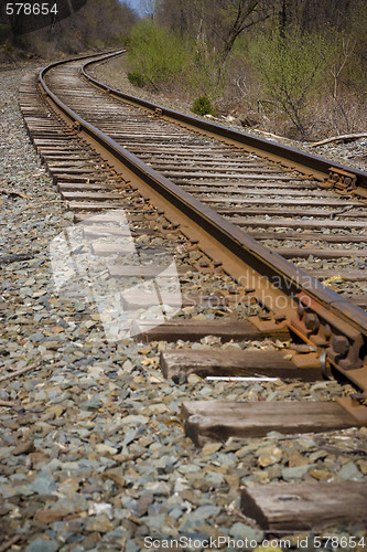 Image of railroad track perspective