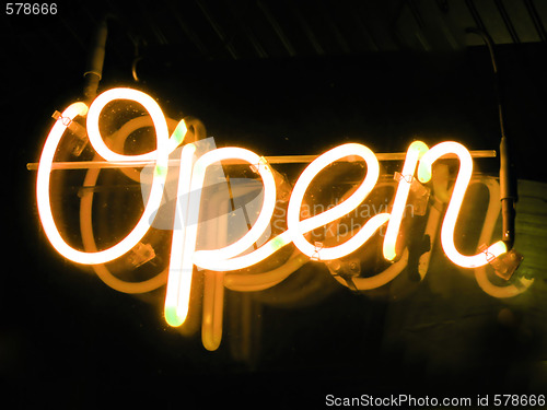 Image of neon open sign