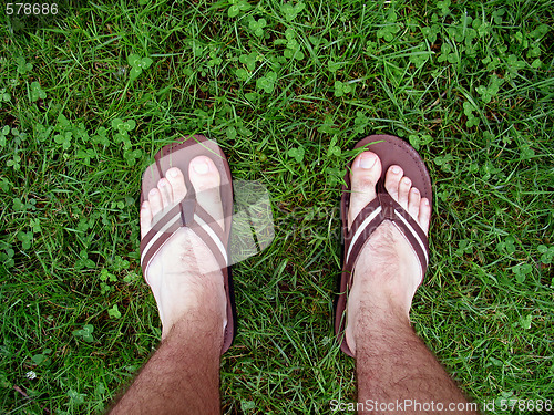 Image of feet in grass