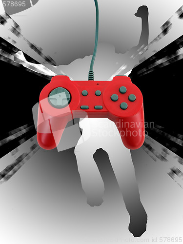 Image of game controller w clipping path 