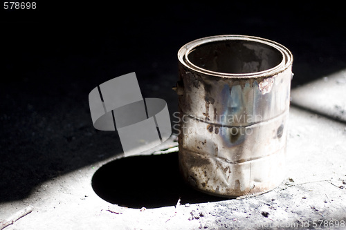 Image of old paint bucket