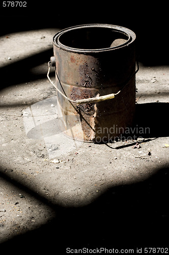 Image of old paint bucket