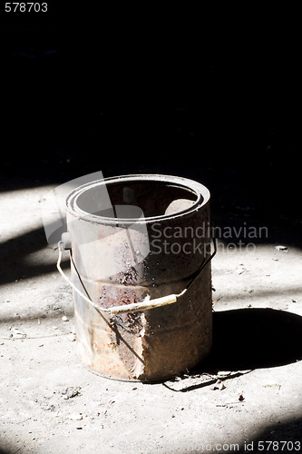 Image of old paint bucket