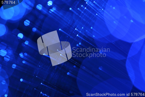 Image of Abstract blue  light source