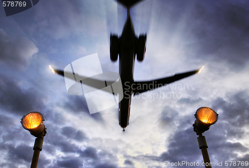 Image of  Plane passes overhead