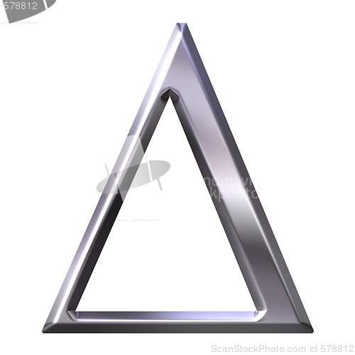 Image of 3D Silver Greek Letter Delta