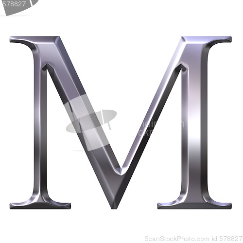 Image of 3D Silver Greek Letter My