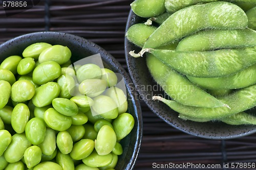 Image of Soy beans in bowls