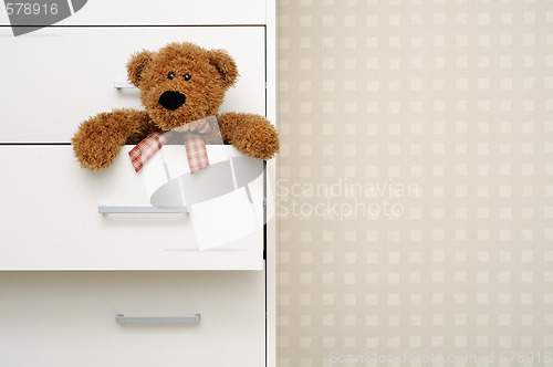 Image of Teddy Bear in closet