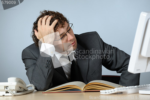 Image of Bored businessman