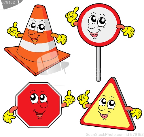 Image of Cute road signs collection