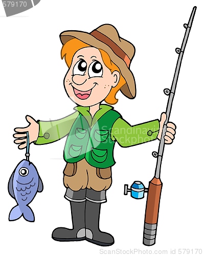 Image of Fisherman with rod