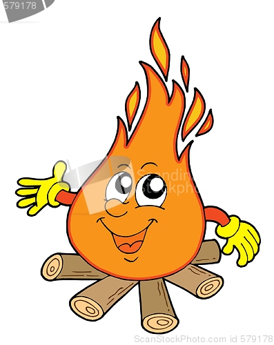 Image of Cute camp fire