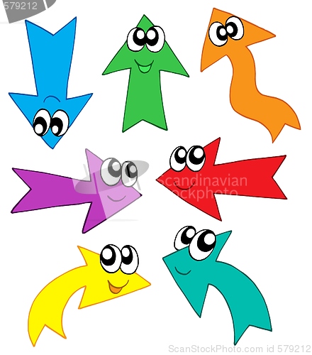 Image of Cute various colors arrows