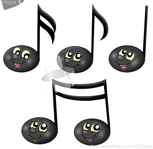Image of Cute music notes
