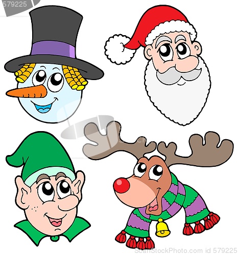 Image of Christmas faces collection