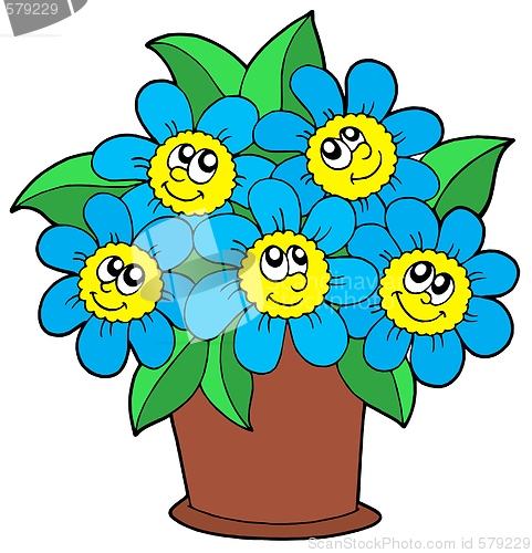 Image of Cute flowers in pot