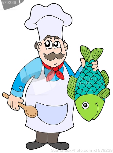 Image of Chef holding fish