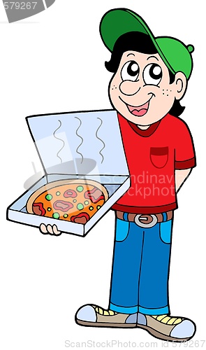 Image of Pizza delivery boy