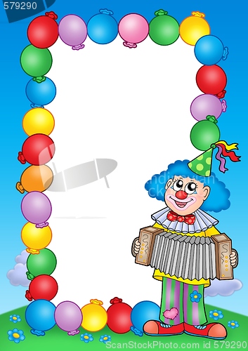 Image of Party invitation frame with clown 6