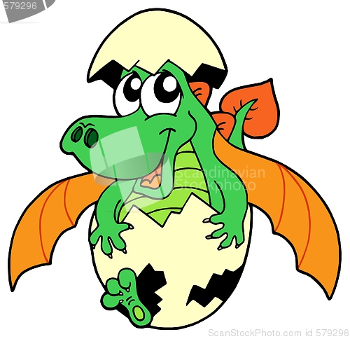 Image of Cute dragon in egg