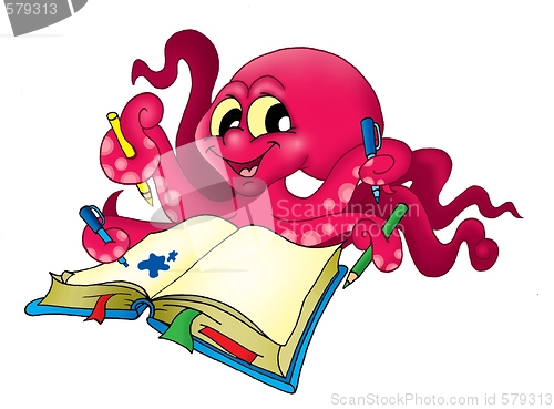 Image of Octopus with pencils