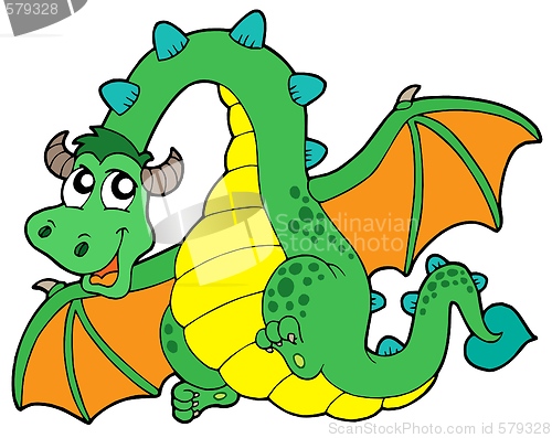 Image of Flying green dragon