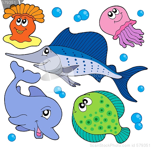 Image of Cute marine animals collection 2