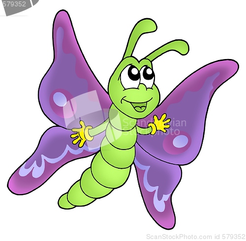 Image of Cute purple butterfly