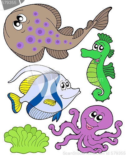 Image of Cute marine animals collection 3