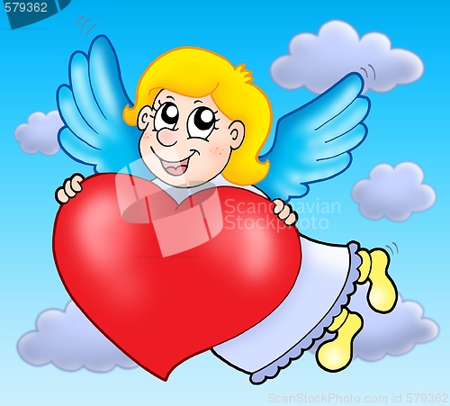 Image of Cupid on sky