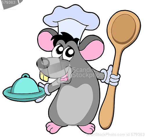 Image of Mouse cook with spoon