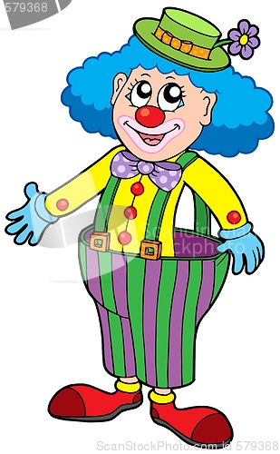 Image of Funny clown in big pants