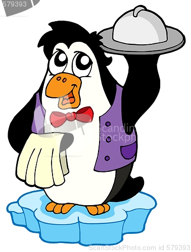 Image of Penguin waiter on icebeg