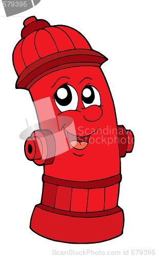 Image of Cute red fire hydrant