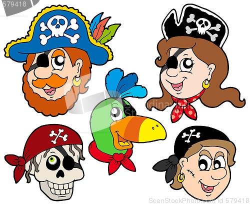 Image of Pirate characters collection