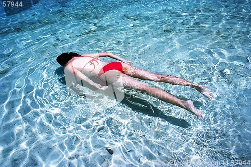Image of Bikini Girl Swimming